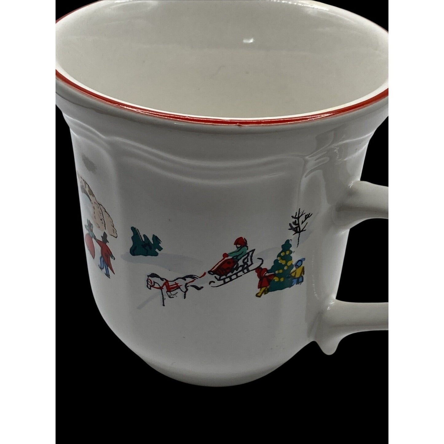 Farberware White Christmas #391 China Teacup Cup Katherine Babanovsky '95