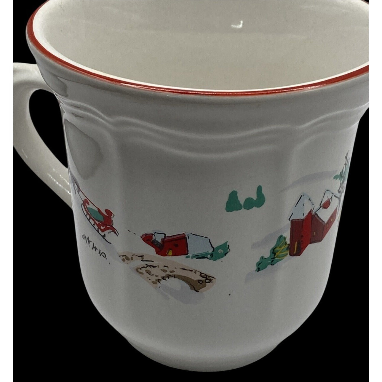 Farberware White Christmas #391 China Teacup Cup Katherine Babanovsky '95