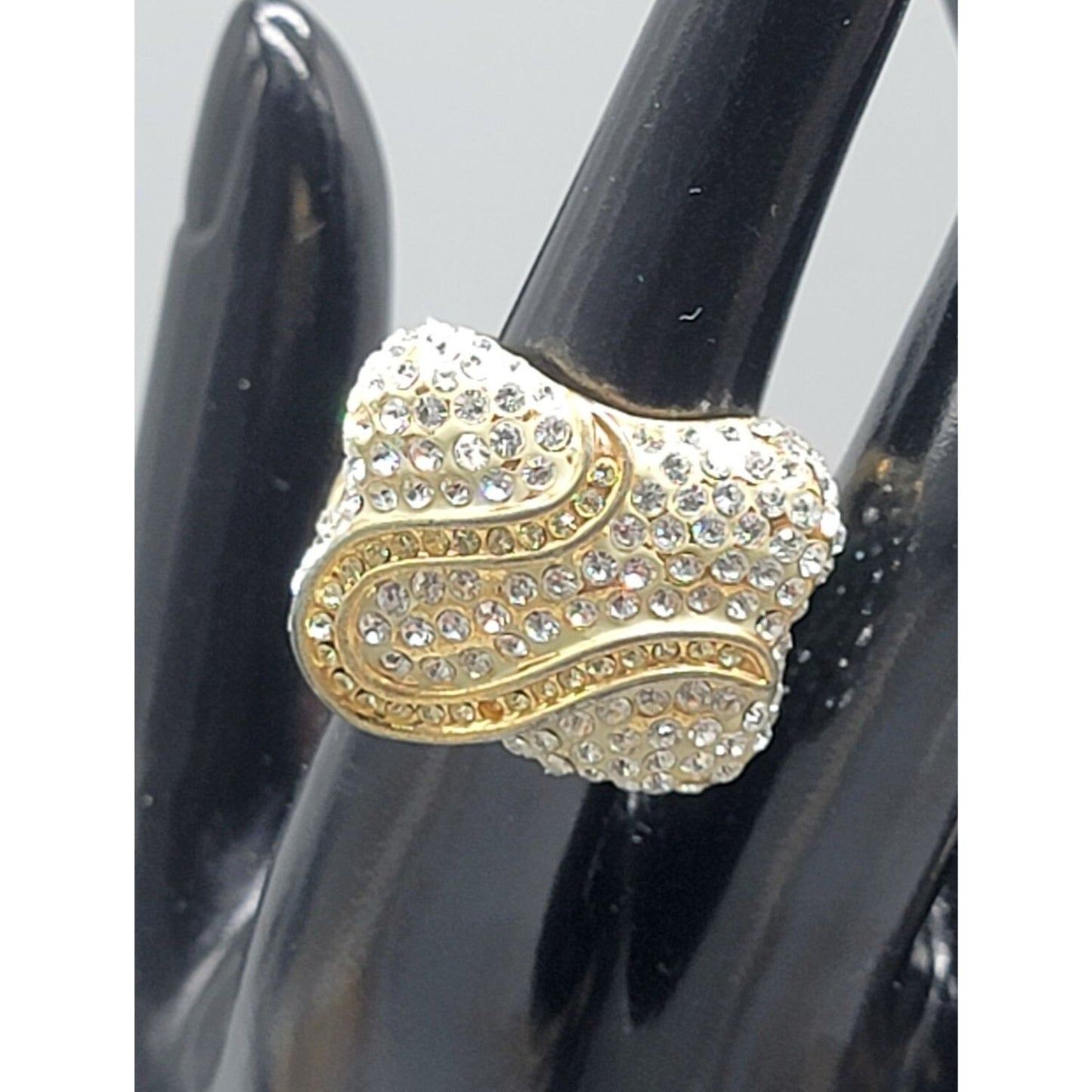 Princess Amanda 14kgp Crystal Enamel Ring AB China Museum Quality Collection 6.5