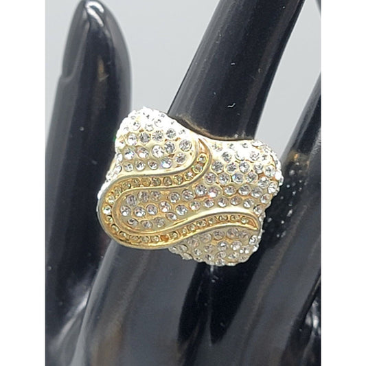 Princess Amanda 14kgp Crystal Enamel Ring AB China Museum Quality Collection 6.5