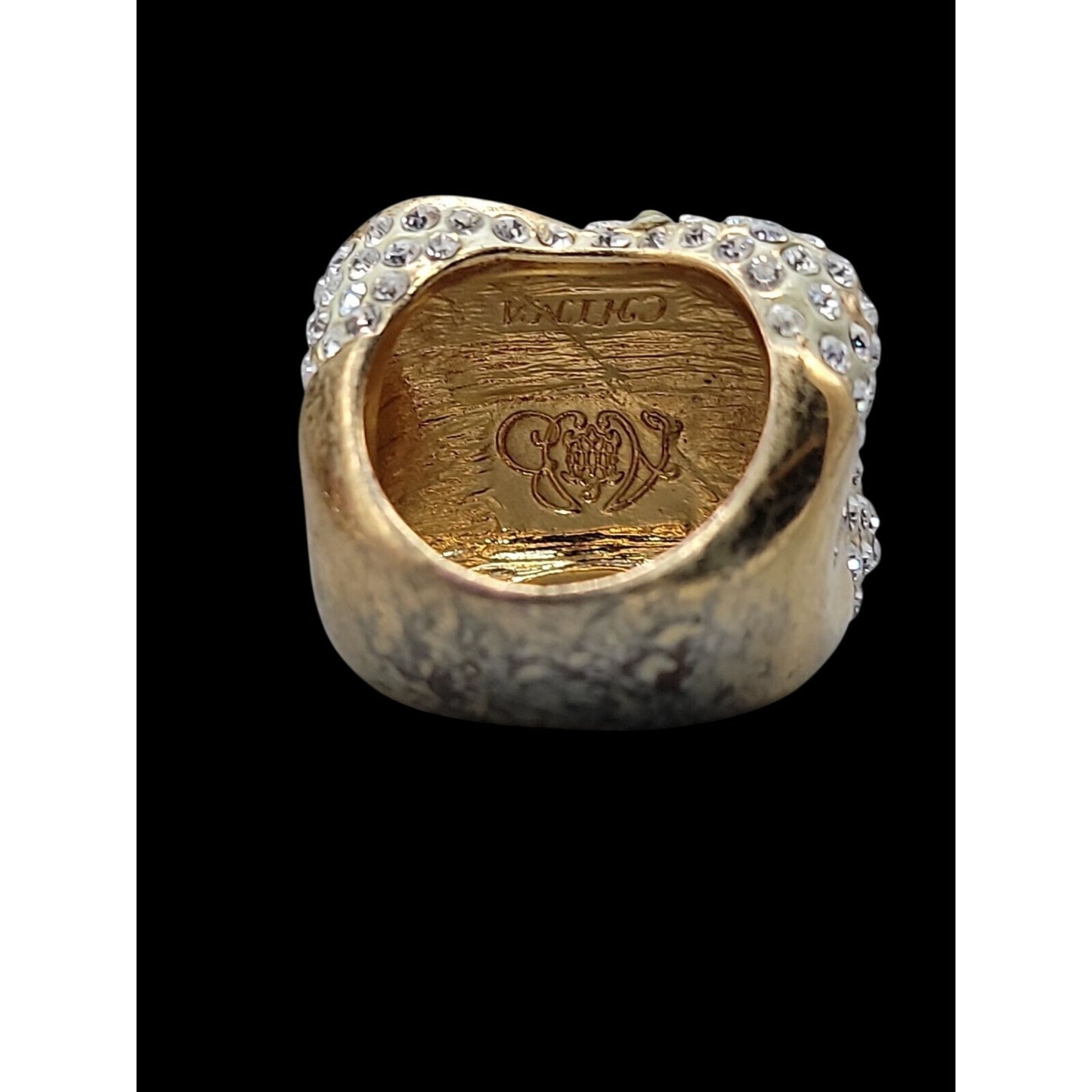 Princess Amanda 14kgp Crystal Enamel Ring AB China Museum Quality Collection 6.5