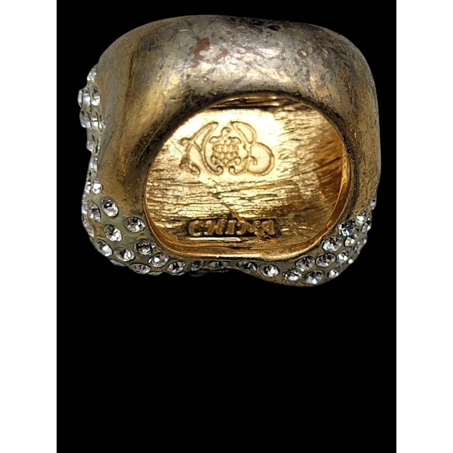 Princess Amanda 14kgp Crystal Enamel Ring AB China Museum Quality Collection 6.5