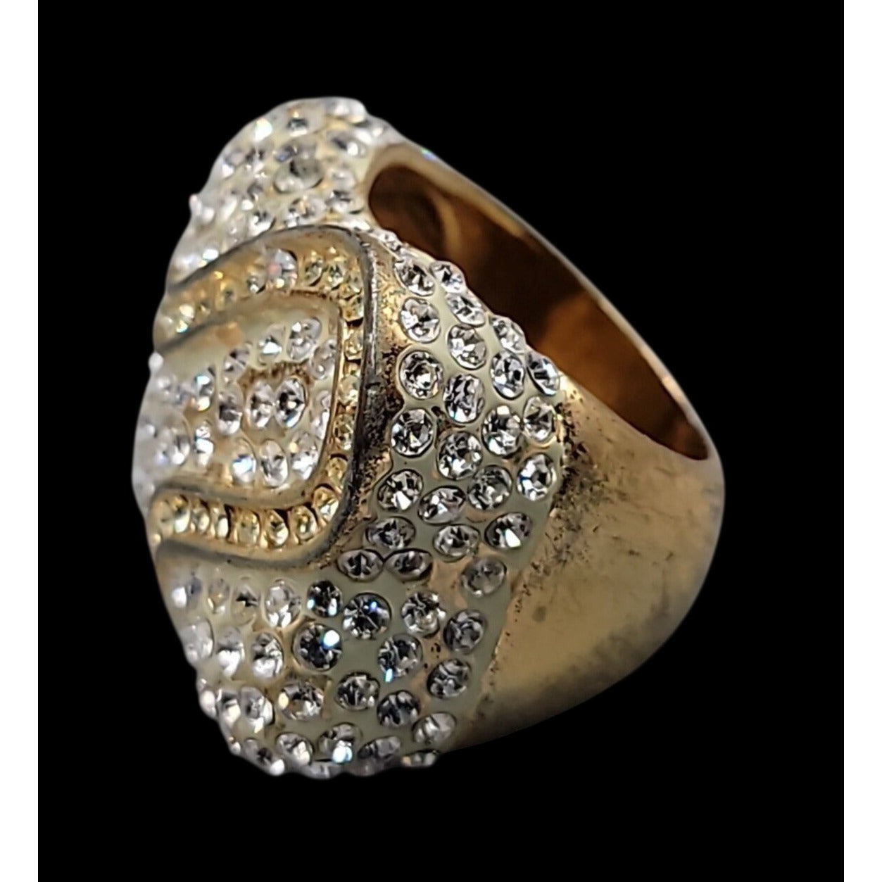 Princess Amanda 14kgp Crystal Enamel Ring AB China Museum Quality Collection 6.5