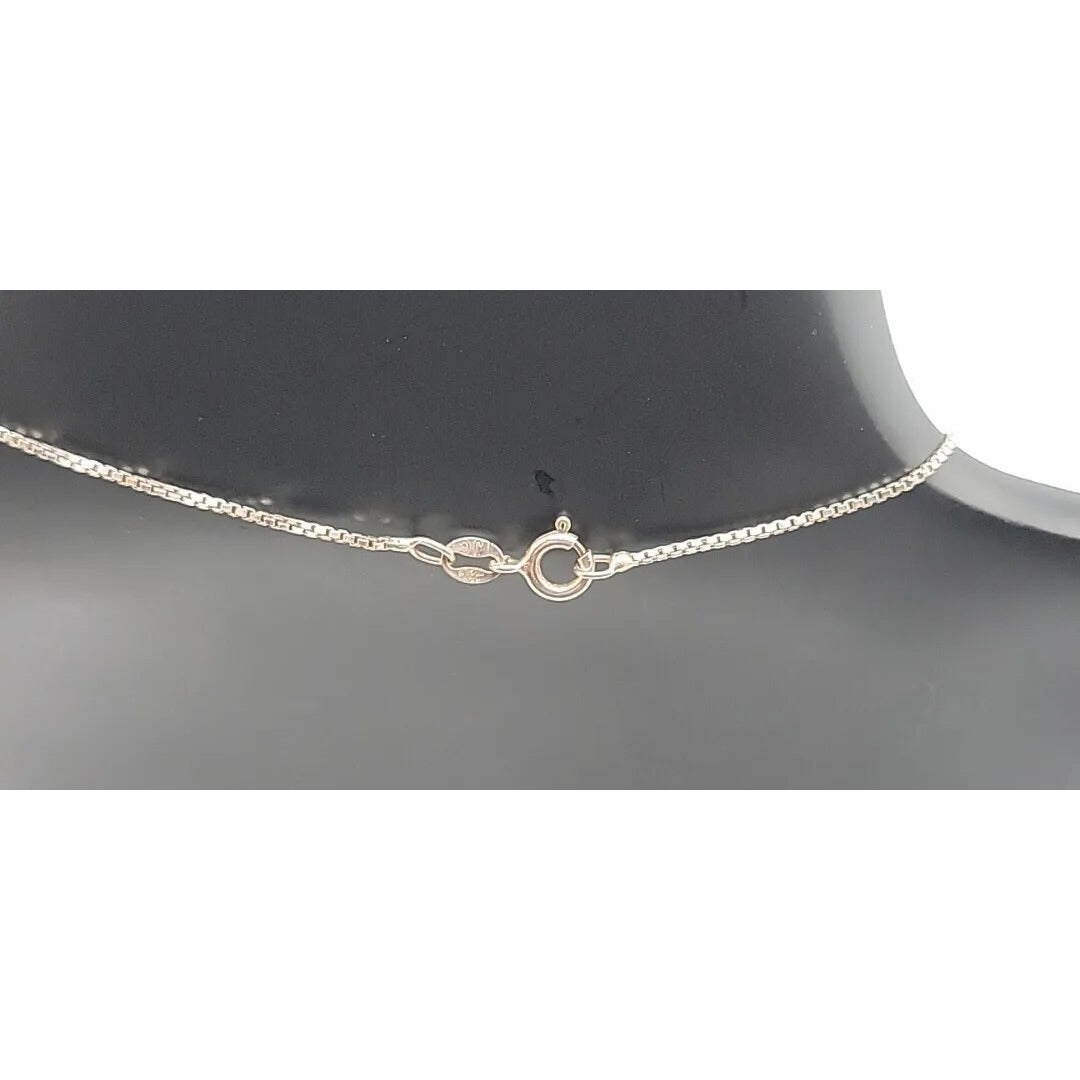 Sterling Silver Jade Fortune Necklace & Earrings Set in Kay Jewelers Box 17”